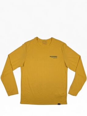 Patagonia Capilene Cool Daily Long Sleeve T-Shirt Men's Small Saffron X-Dye